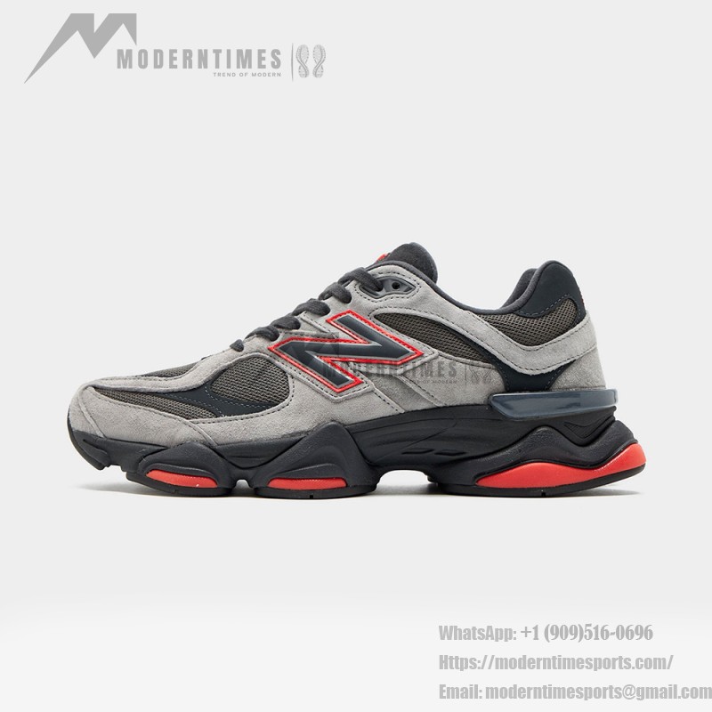 New Balance 9060 U9060JBO Grey Black Red 유니섹스 청키 스니커즈