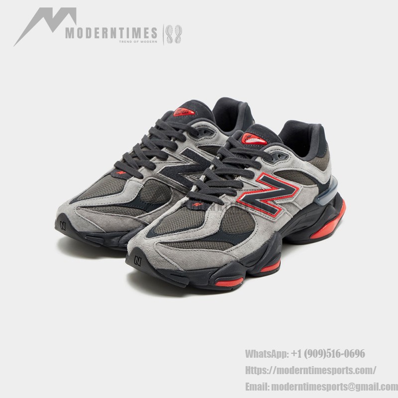 New Balance 9060 U9060JBO Grey Black Red 유니섹스 청키 스니커즈