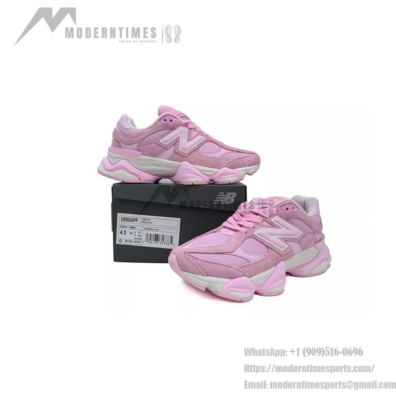 New Balance 9060 Pink Overdye U9060APP soft pink retro futuristic sneakers