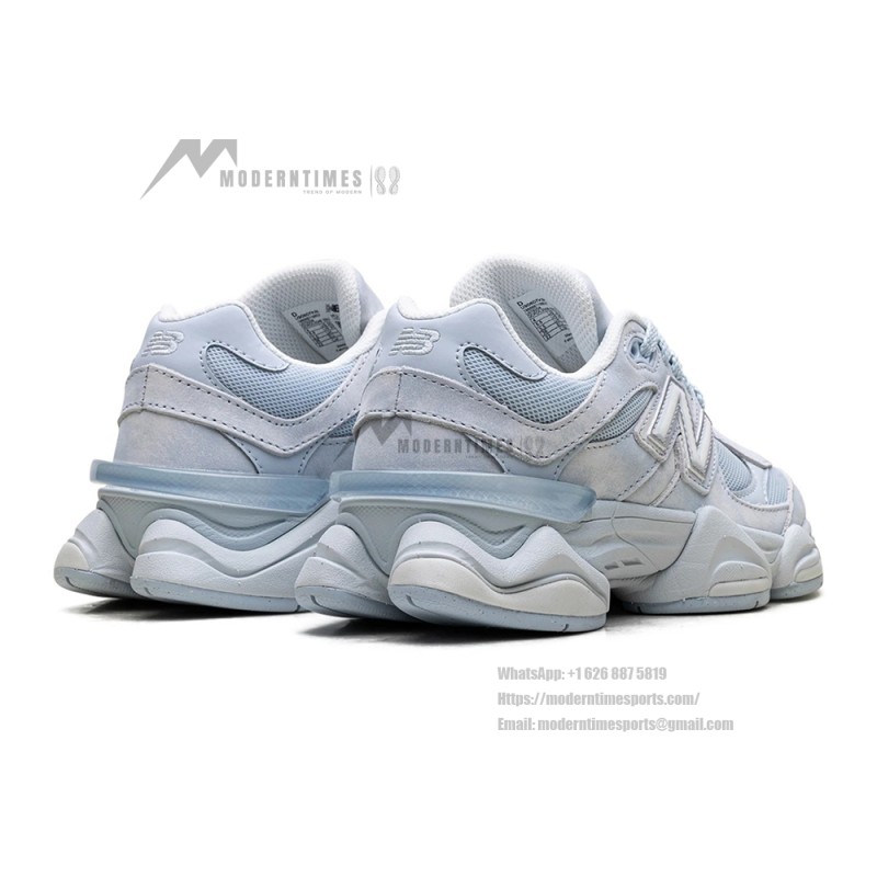 New Balance 9060 Sea Salt Oxford Blue U90607KM icy blue retro futuristic sneakers for men and women