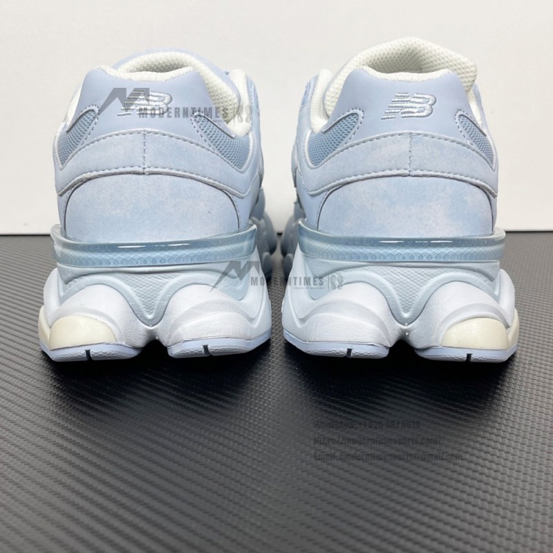 New Balance 9060 Sea Salt Oxford Blue U90607KM icy blue retro futuristic sneakers for men and women