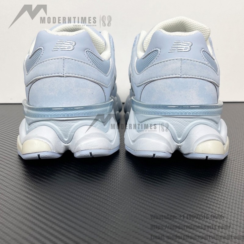 New Balance 9060 Sea Salt Oxford Blue U90607KM icy blue retro futuristic sneakers for men and women
