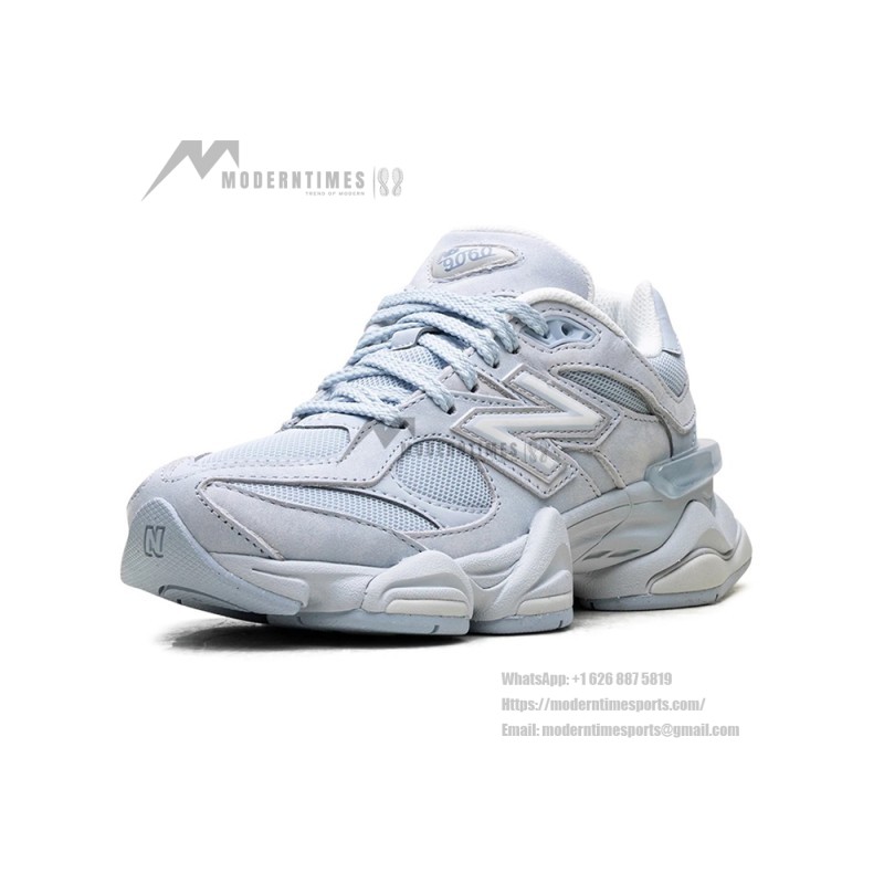 New Balance 9060 Sea Salt Oxford Blue U90607KM icy blue retro futuristic sneakers for men and women