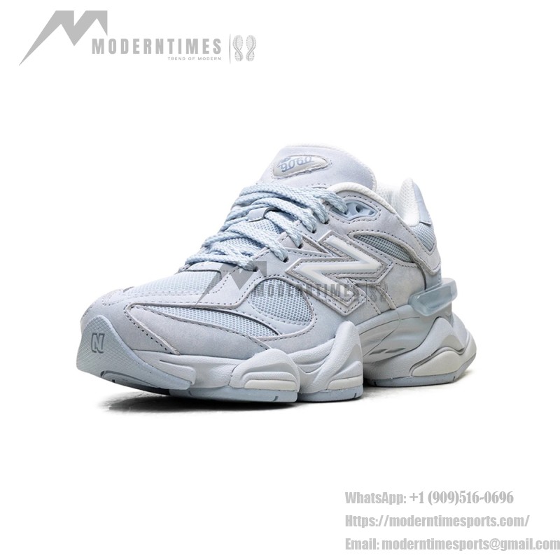 New Balance 9060 Sea Salt Oxford Blue U90607KM icy blue retro futuristic sneakers for men and women