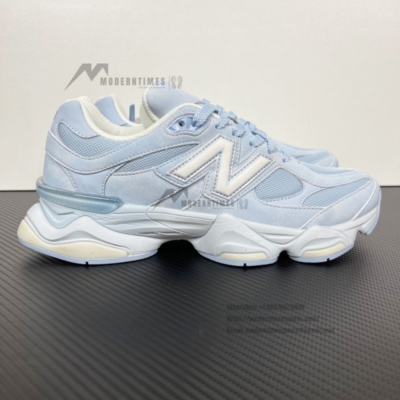 New Balance 9060 Sea Salt Oxford Blue U90607KM icy blue retro futuristic sneakers for men and women