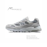 New Balance M992NC White Grey Sneakers Front View – Unisex Lifestyle Running Shoes