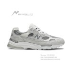 New Balance M992NC White Grey Sneakers Front View – Unisex Lifestyle Running Shoes