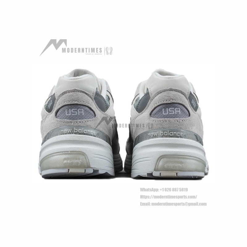 New Balance M992NC White Grey Sneakers Front View – Unisex Lifestyle Running Shoes