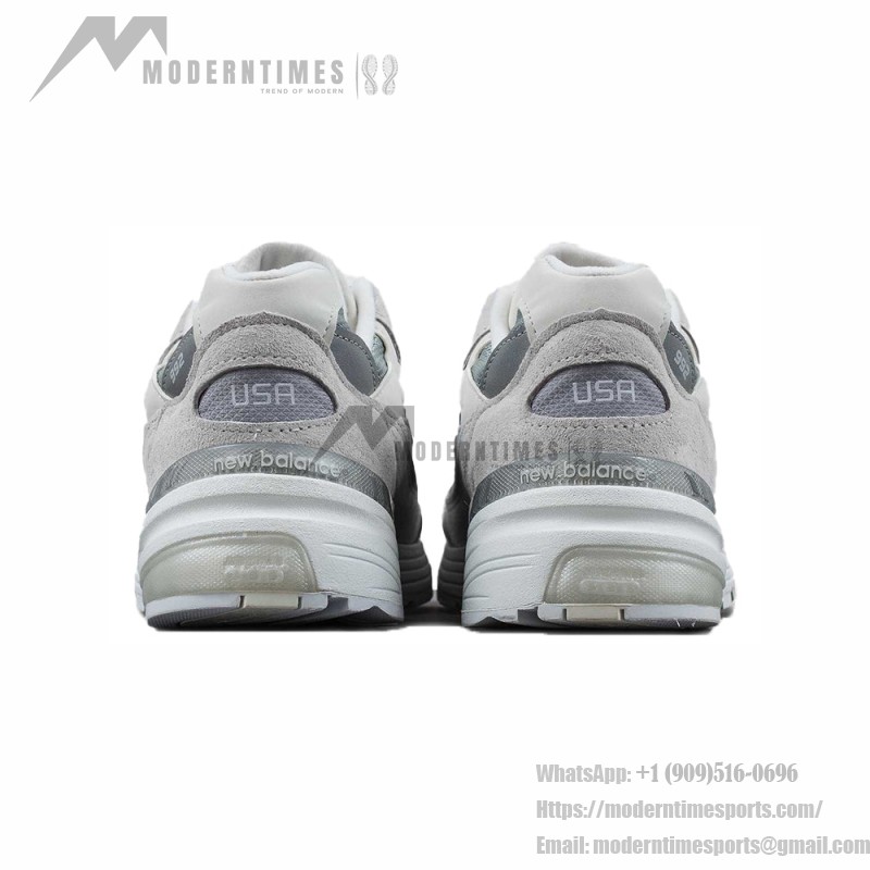 New Balance M992NC White Grey Sneakers – NB992 Series New Balance M992NC White Grey Sneakers Front View – Unisex Lifestyle Running Shoes