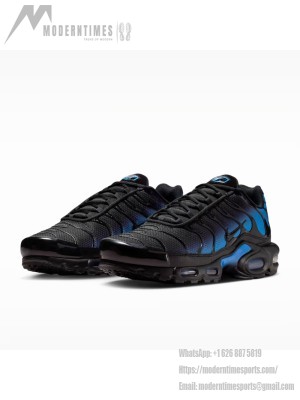 Nike Air Max Plus DM0032-041 Black Blue Crystal TN Sneakers – Reflective Night Streetwear Shoes for Men