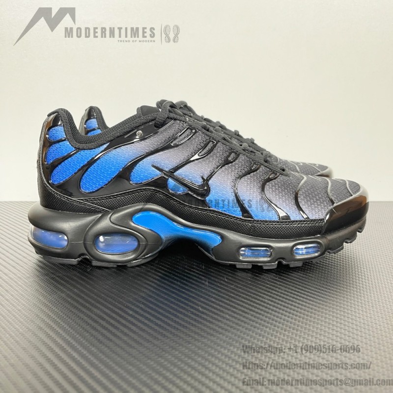 Nike Air Max Plus DM0032-041 Black Blue Crystal TN sneakers for reflective streetwear outfits