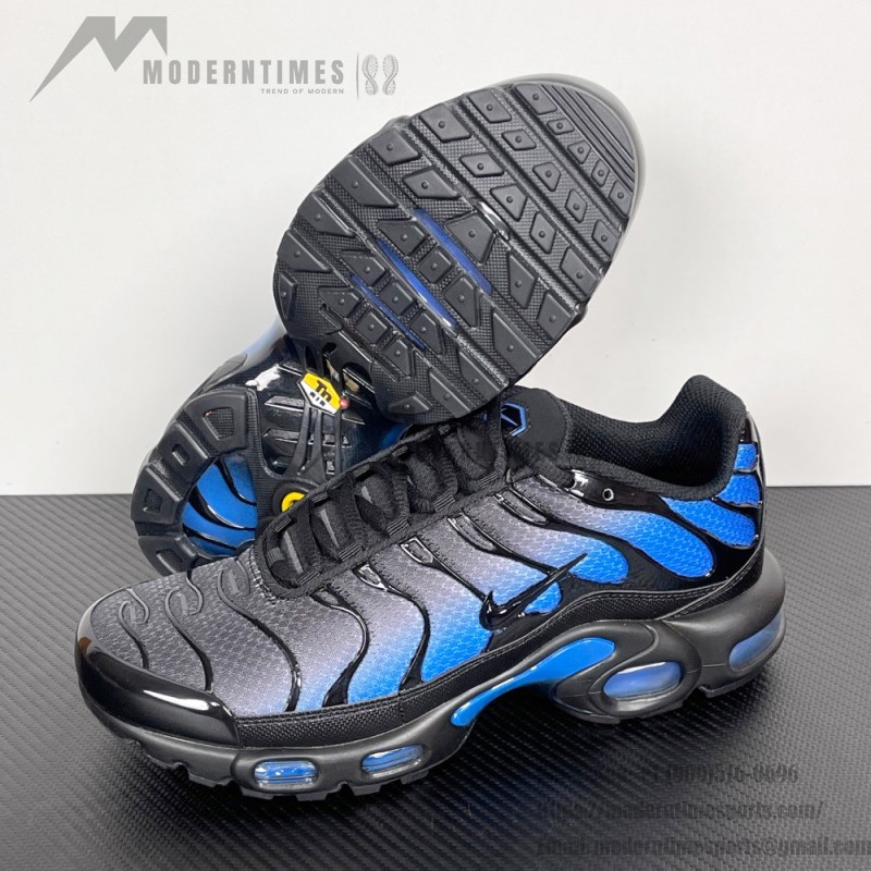 Nike Air Max Plus DM0032-041 Black Blue Crystal TN sneakers for reflective streetwear outfits
