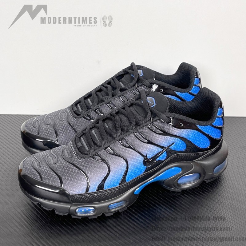 Nike Air Max Plus DM0032-041 Black Blue Crystal TN sneakers for reflective streetwear outfits
