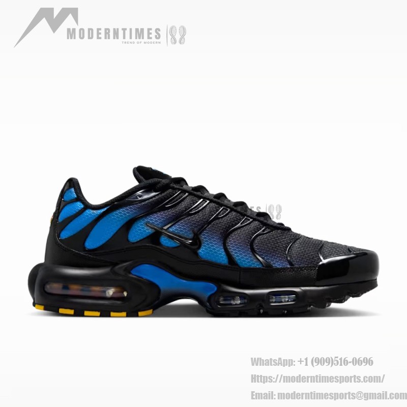 Nike Air Max Plus DM0032-041 Black Blue Crystal TN sneakers for reflective streetwear outfits