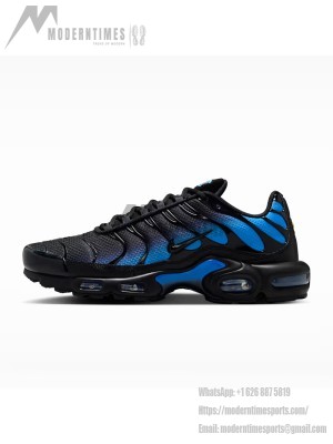 Nike Air Max Plus DM0032-041 Black Blue Crystal TN Sneakers – Reflective Night Streetwear Shoes for Men