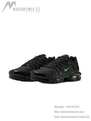 Nike Air Max Plus DM0032-024 Black Green Strike TN Sneakers – Neon Techwear Streetwear Shoes for Men
