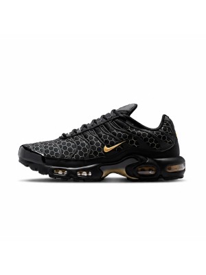 Nike Air Max Plus Black Honey IQ0287-010 TN Sneakers – Honeycomb Pattern Tuned Air Streetwear Shoes for Men