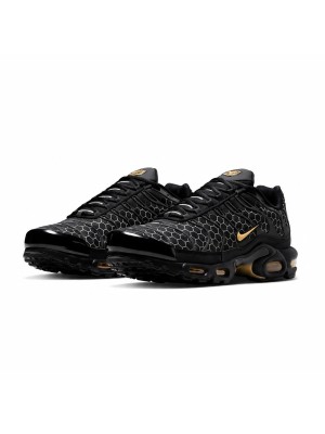 Nike Air Max Plus Black Honey IQ0287-010 TN Sneakers – Honeycomb Pattern Tuned Air Streetwear Shoes for Men