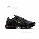 Nike Air Max Plus Black Honey IQ0287-010 TN sneakers with honeycomb pattern upper