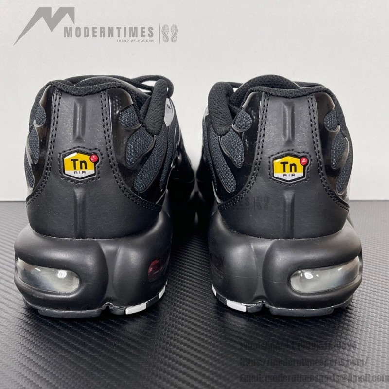 Nike Air Max Plus FJ4224-001 Black Multi Swoosh TN sneakers with layered logo streetwear styling