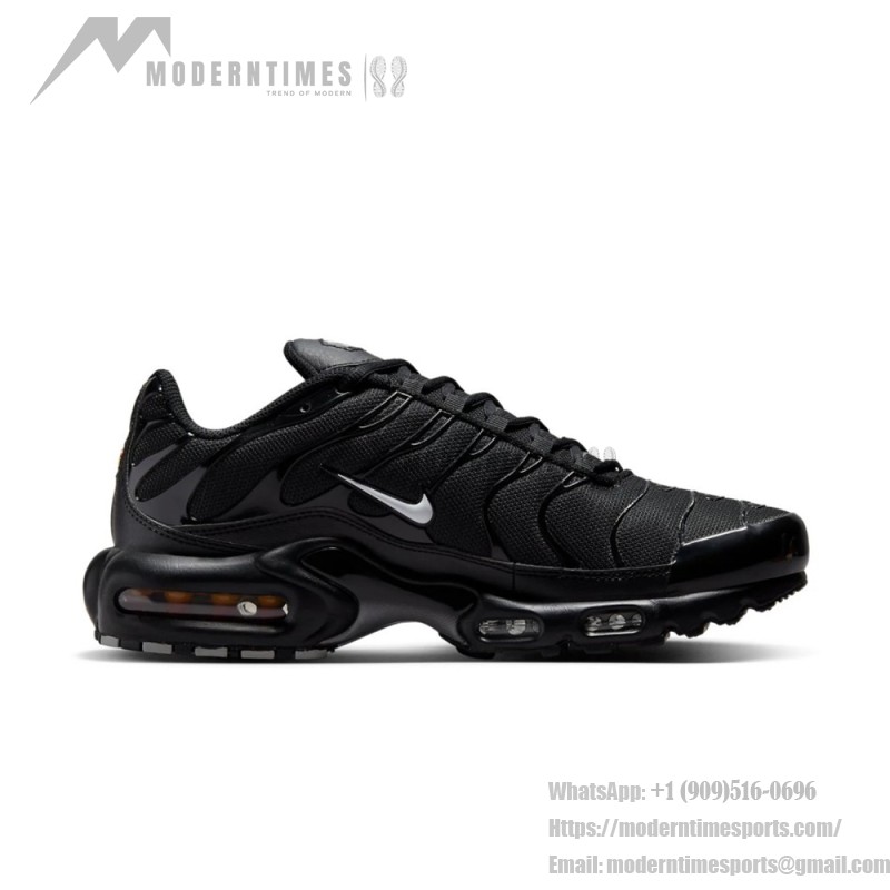 Nike Air Max Plus FJ4224-001 Black Multi Swoosh TN sneakers with layered logo streetwear styling
