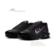 Nike Air Max Plus FJ4224-001 Black Multi Swoosh TN Sneakers – Layered Logo Streetwear Shoes for Men