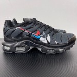 Nike Air Max Plus FJ4224-001 Black Multi Swoosh TN sneakers with layered logo streetwear styling