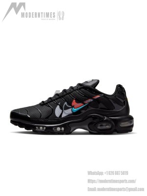 Nike Air Max Plus FJ4224-001 Black Multi Swoosh TN Sneakers – Layered Logo Streetwear Shoes for Men
