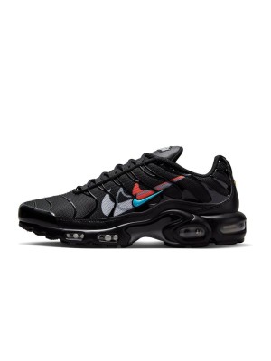 Nike Air Max Plus FJ4224-001 Black Multi Swoosh TN Sneakers – Layered Logo Streetwear Shoes for Men