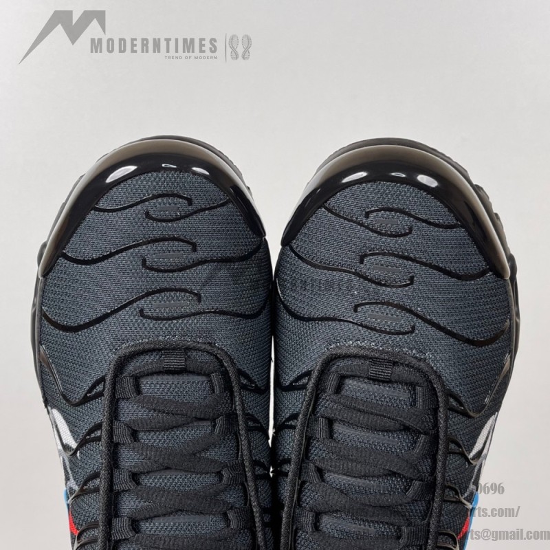 Nike Air Max Plus FJ4224-001 Black Multi Swoosh TN sneakers with layered logo streetwear styling