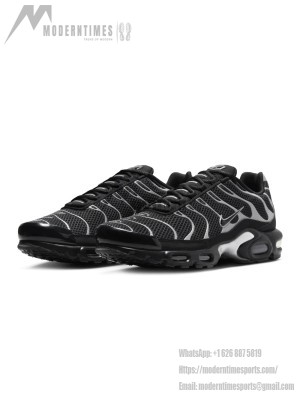 Nike Air Max Plus HQ3029-001 Black Reflective Metallic Silver TN Sneakers – Reflective Streetwear Shoes for Men