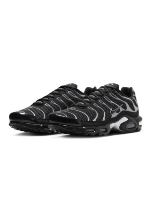 Nike Air Max Plus HQ3029-001 Black Reflective Metallic Silver TN Sneakers – Reflective Streetwear Shoes for Men