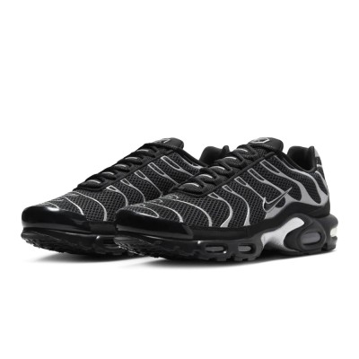 Nike Air Max Plus HQ3029-001 Black Reflective Metallic Silver TN Sneakers – Reflective Streetwear Shoes for Men