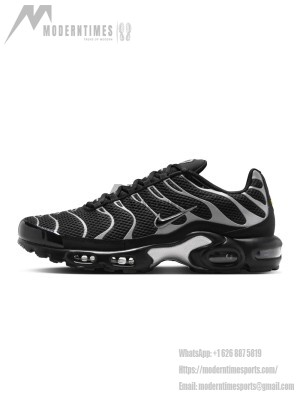 Nike Air Max Plus HQ3029-001 Black Reflective Metallic Silver TN Sneakers – Reflective Streetwear Shoes for Men