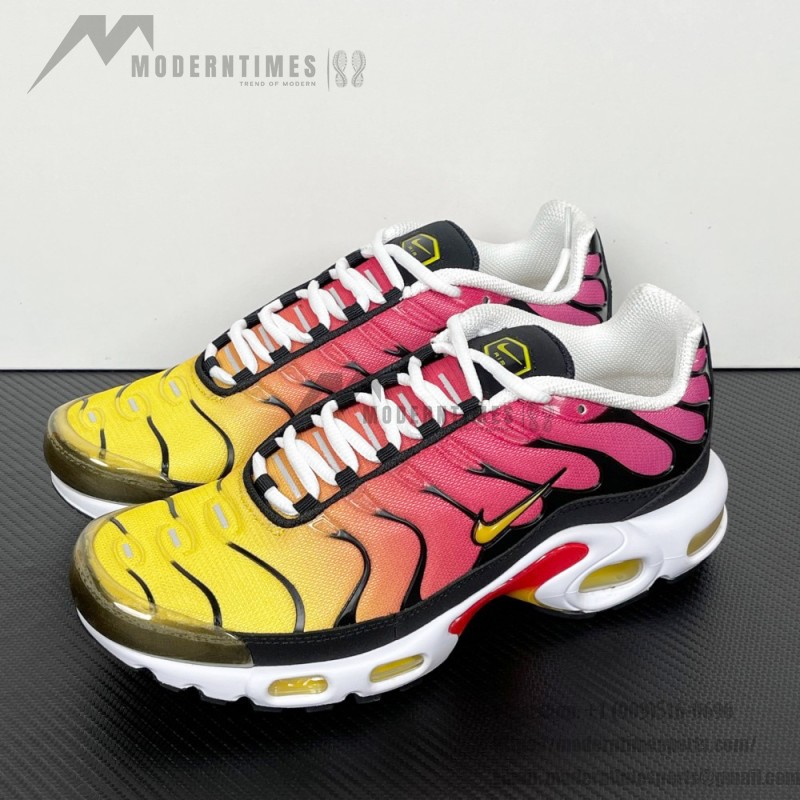 Nike Air Max Plus DX0755-600 Gold Raspberry Red TN sneakers for sunset streetwear outfits