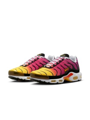 Nike Air Max Plus DX0755-600 Gold Raspberry Red TN Sneakers – Sunset Gradient Streetwear Shoes for Men