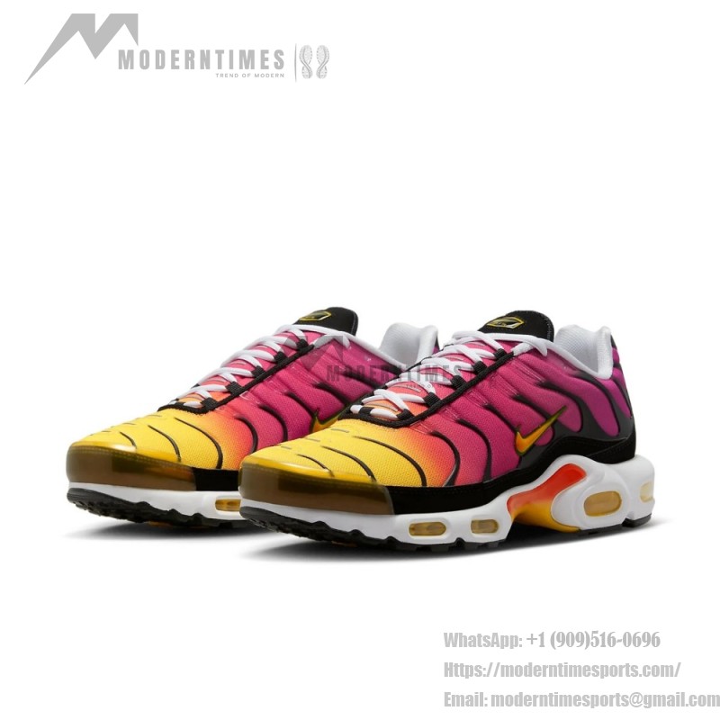 Nike Air Max Plus DX0755-600 Gold Raspberry Red TN sneakers for sunset streetwear outfits