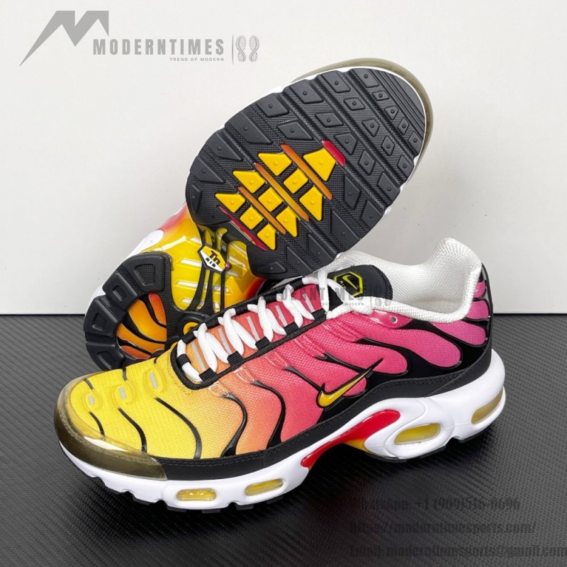 Nike Air Max Plus DX0755-600 Gold Raspberry Red TN sneakers for sunset streetwear outfits