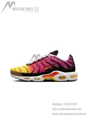 Nike Air Max Plus DX0755-600 Gold Raspberry Red TN Sneakers – Sunset Gradient Streetwear Shoes for Men