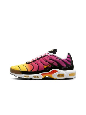 Nike Air Max Plus DX0755-600 Gold Raspberry Red TN Sneakers – Sunset Gradient Streetwear Shoes for Men