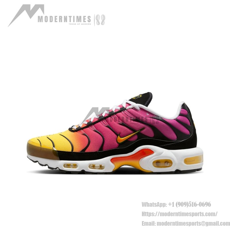 Nike Air Max Plus DX0755-600 Gold Raspberry Red TN sneakers for sunset streetwear outfits