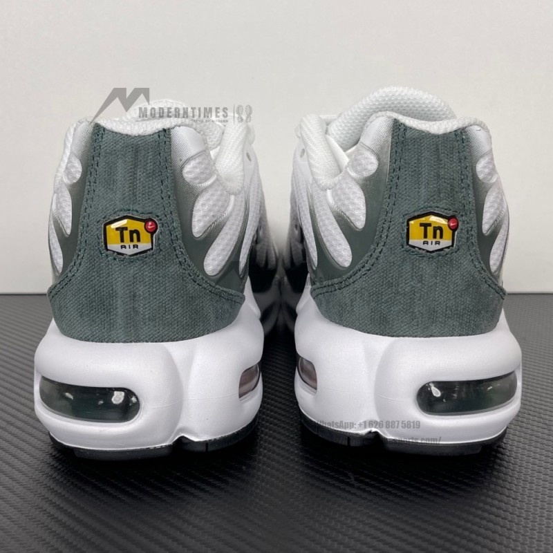 Nike Air Max Plus Premium FV6057-100 White Vintage Green TN sneakers with retro lifestyle design