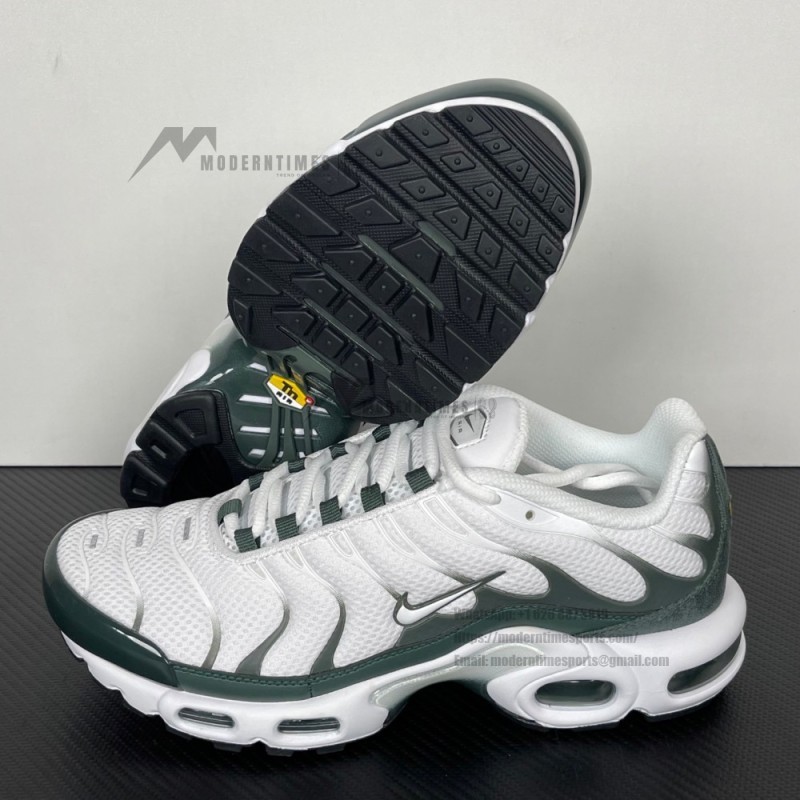 Nike Air Max Plus Premium FV6057-100 White Vintage Green TN sneakers with retro lifestyle design