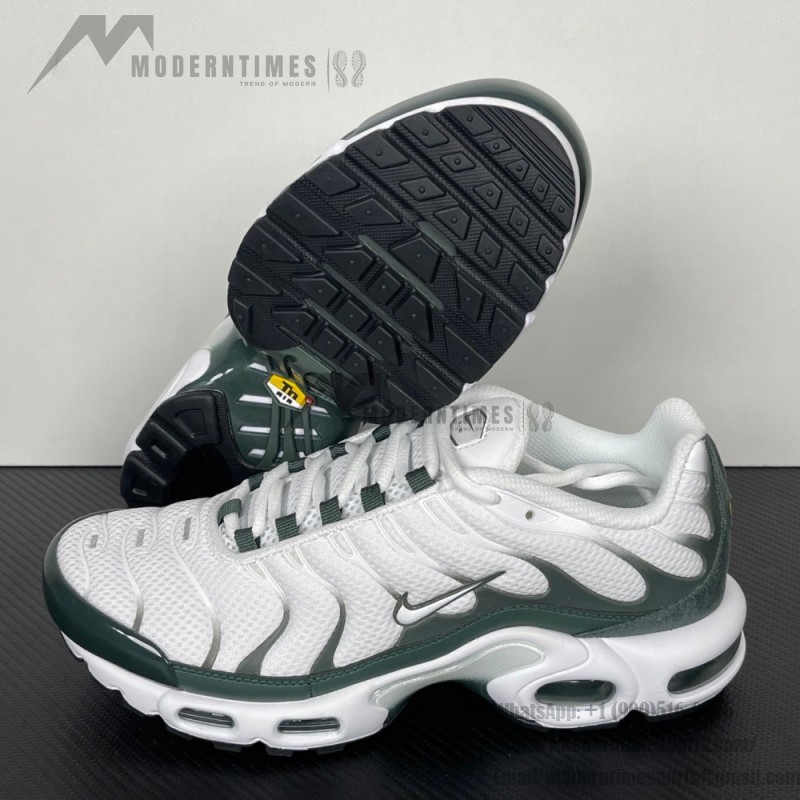 Nike Air Max Plus Premium FV6057-100 White Vintage Green TN sneakers with retro lifestyle design