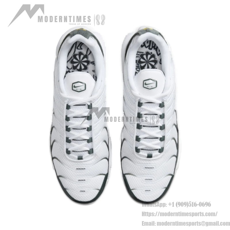 Nike Air Max Plus Premium FV6057-100 White Vintage Green TN sneakers with retro lifestyle design