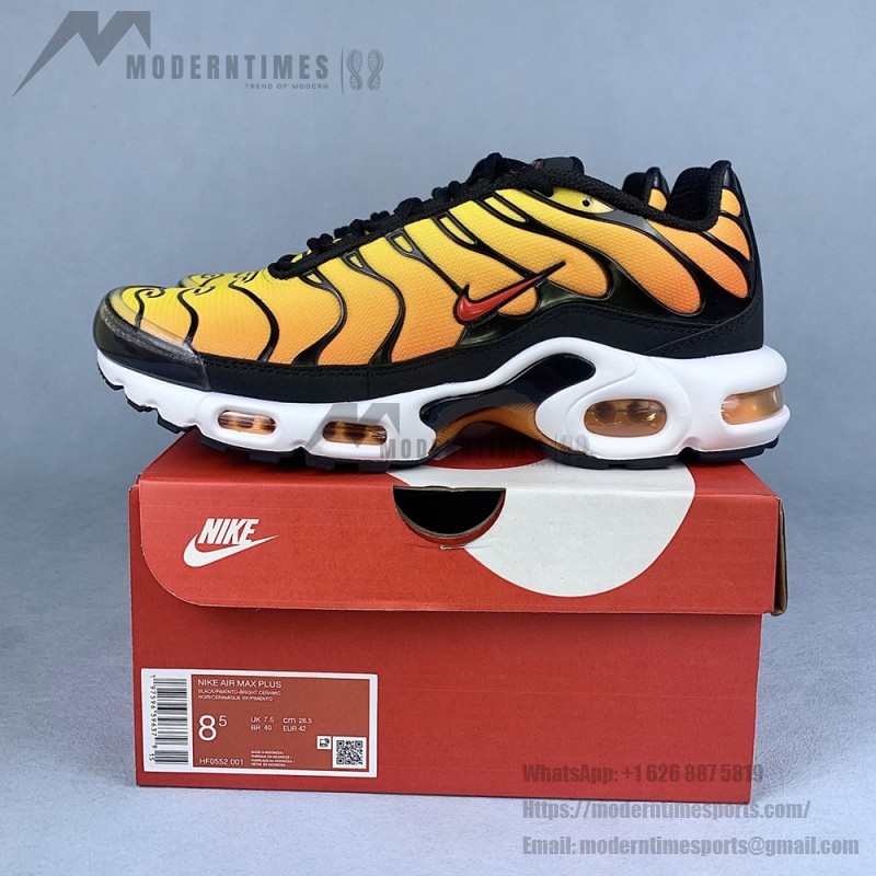 Nike Air Max Plus Sunset 2024 HF0552-001 TN sneakers with black orange gradient upper