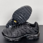 Nike Air Max Plus 604133-050 Triple Black TN sneakers with all-black streetwear styling