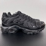 Nike Air Max Plus 604133-050 Triple Black TN sneakers with all-black streetwear styling