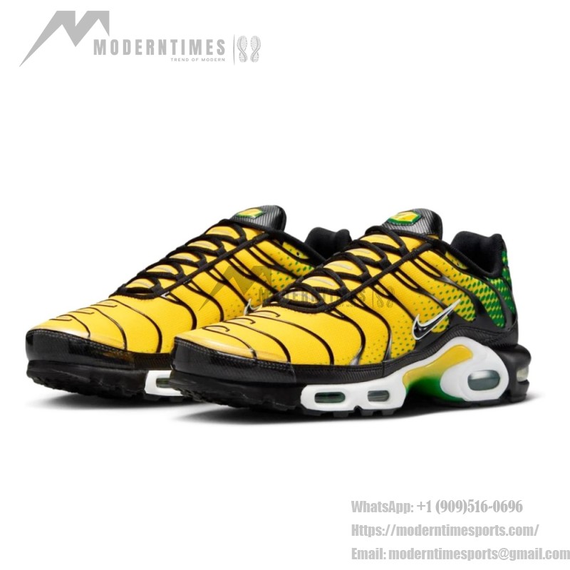 Nike Air Max Plus IB7671-700 Varsity Maize Pine Green TN sneakers with tropical streetwear design