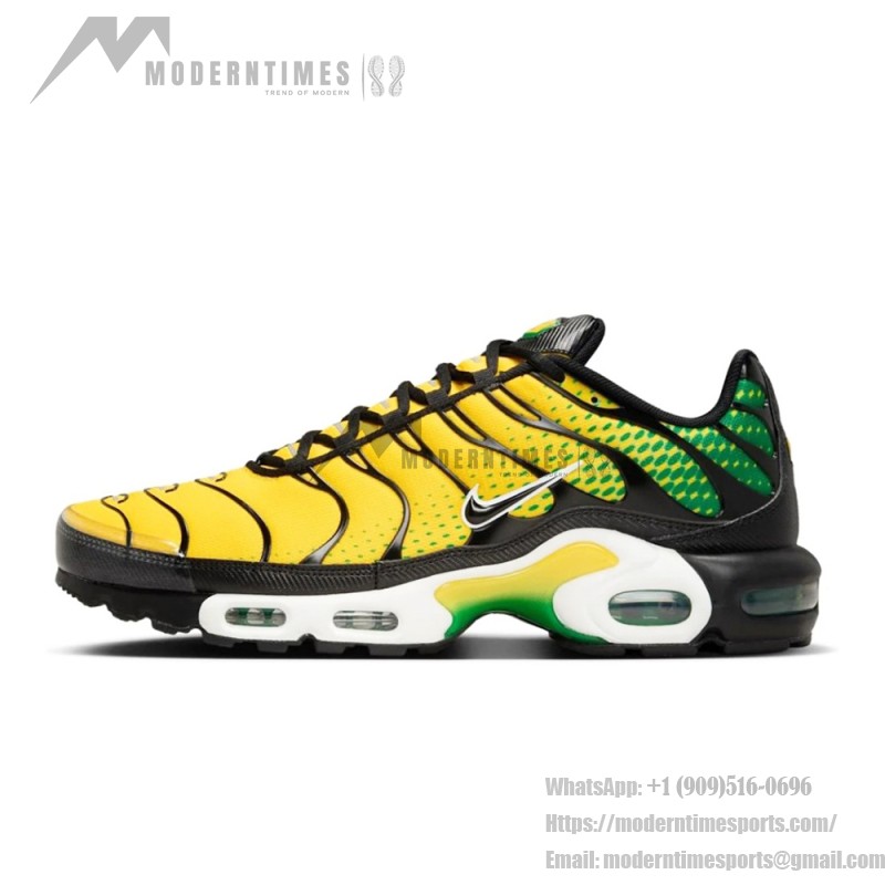 Nike Air Max Plus IB7671-700 Varsity Maize Pine Green TN sneakers with tropical streetwear design